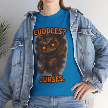 Cuddles? Curses. bear graphic tee | T-Shirt