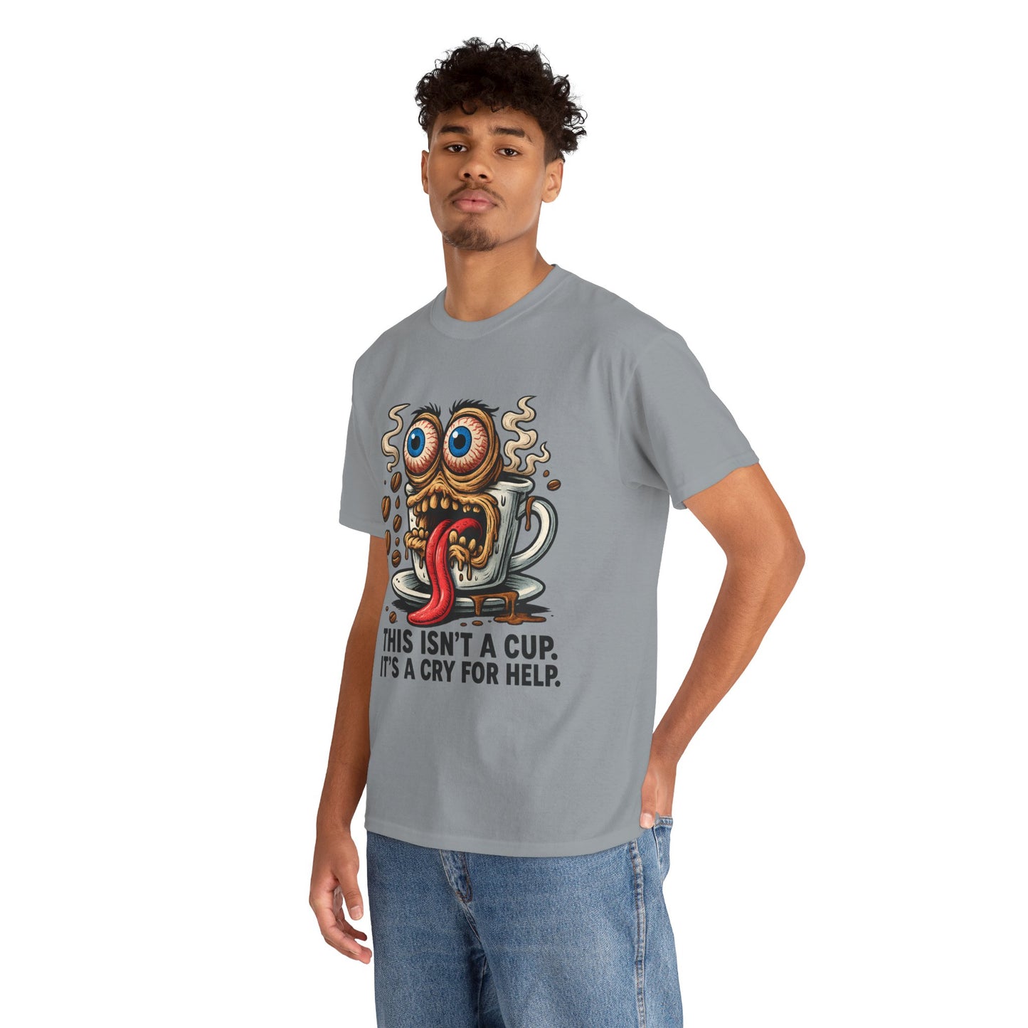 Cry for Help – Coffee Zombie Tee