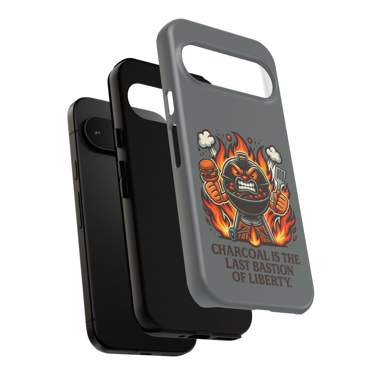 Grilling Phone Case — "Charcoal Is the Last Bastion of Liberty" BBQ Design