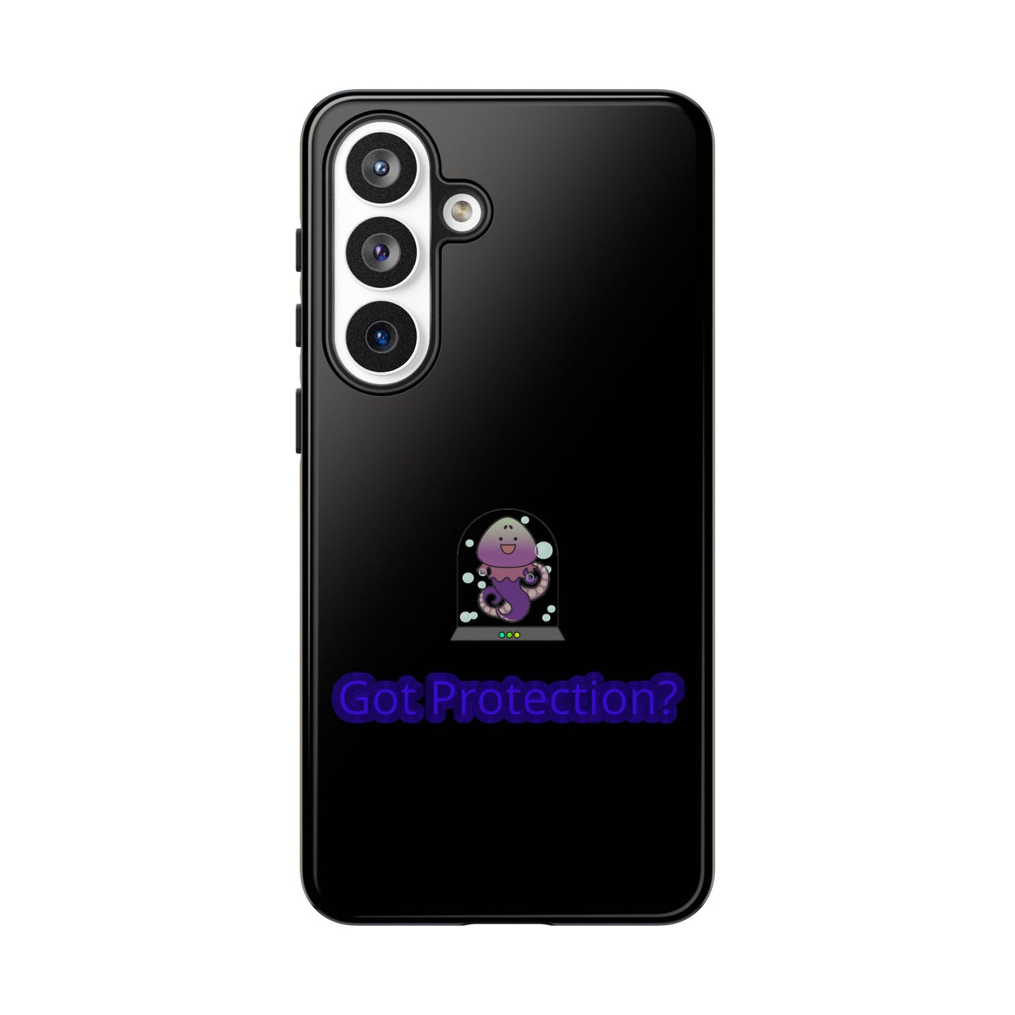 Phone Case — 'Got Protection?' Cute Purple Alien Anti-Shock Protective Cover