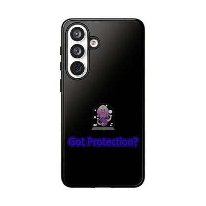 Phone Case — 'Got Protection?' Cute Purple Alien Anti-Shock Protective Cover