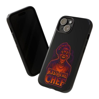 Phone Case — "Kiss the Chef" Neon Horror Chef Design