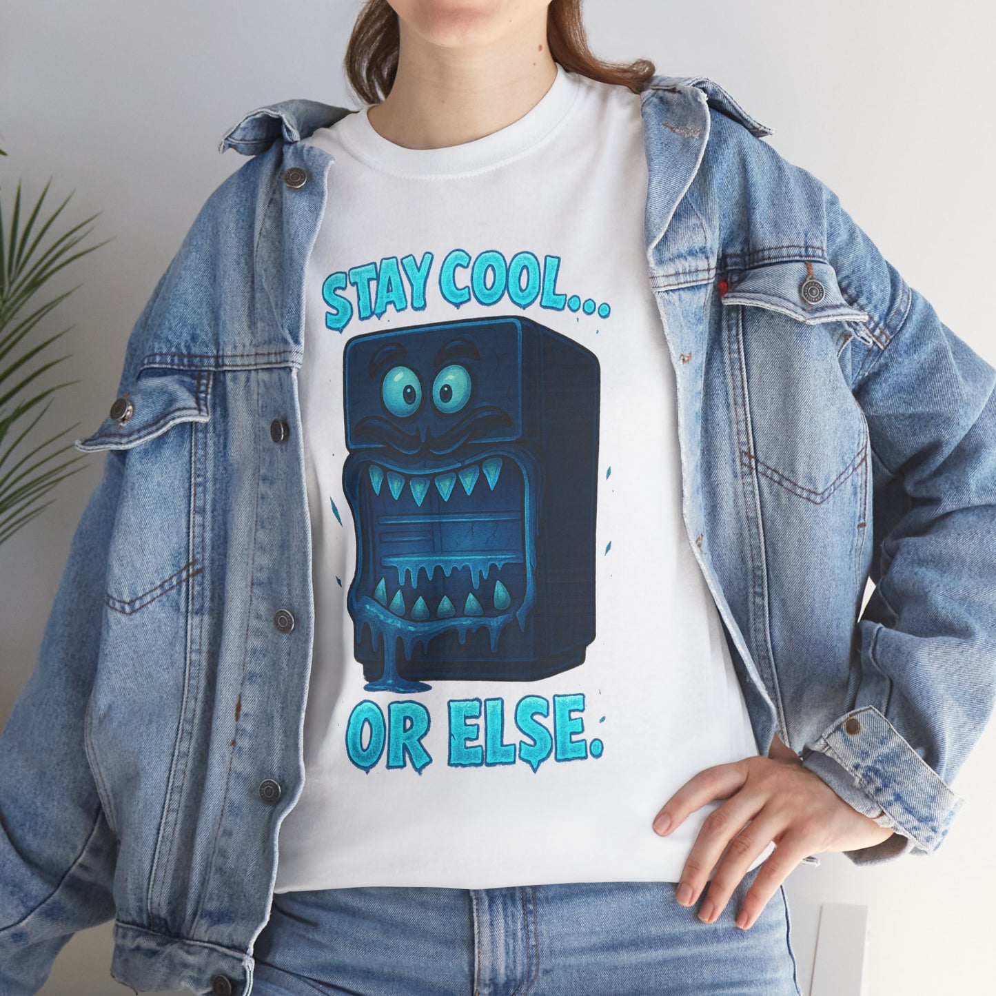 Stay Cool Refrigerator Monster T-Shirt | Funny Retro Cartoon Tee