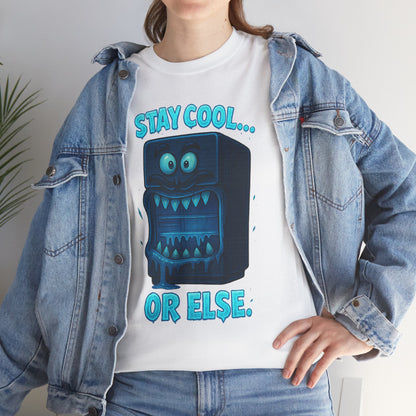 Stay Cool Refrigerator Monster T-Shirt | Funny Retro Cartoon Tee