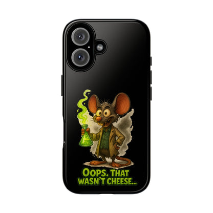 Phone Case — Funny Cartoon Rat "Oops That Wasn't Cheese" Protective Cover