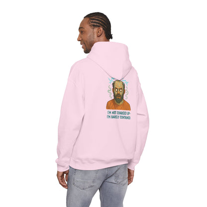 Hoodie — "I’m Not Charged Up, I’m Barely Contained" Electric Zombie Graphic Hoodie