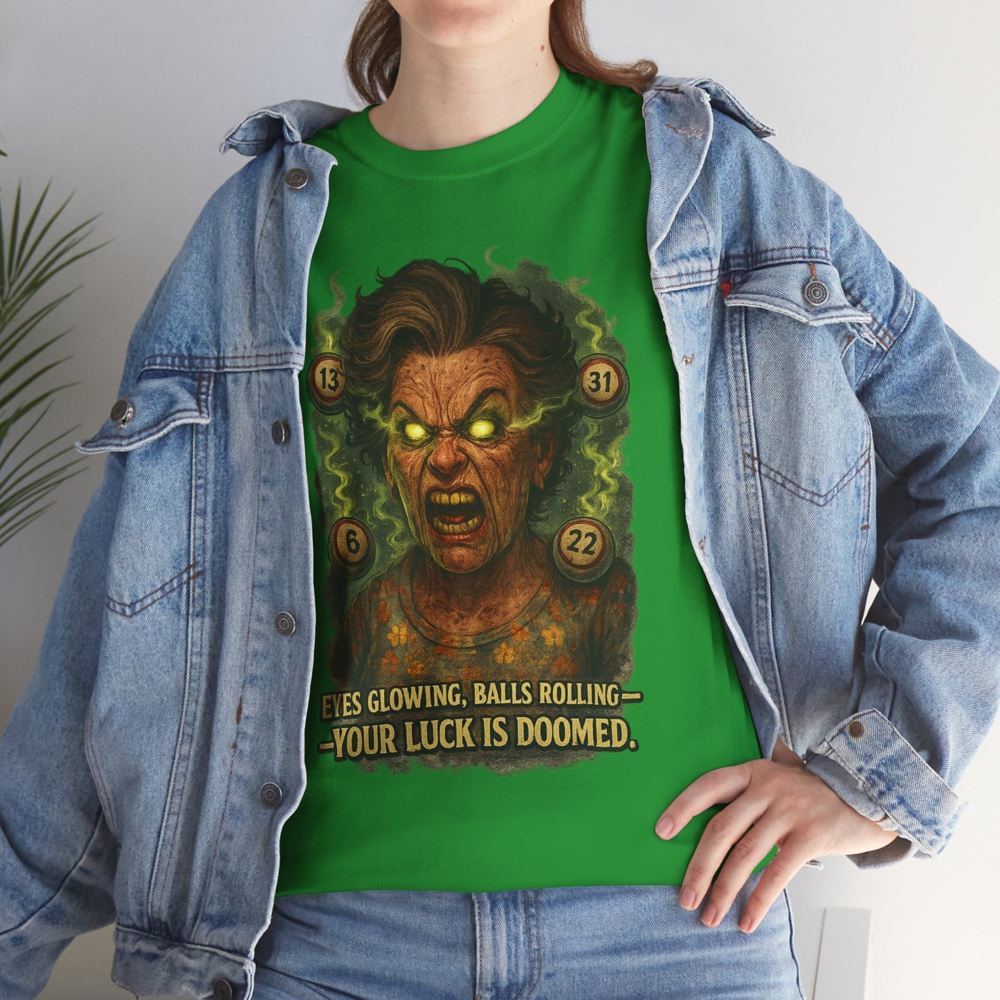 Your Luck Is Doomed T-Shirt | Horror Dice Seer, RPG Tabletop Tee