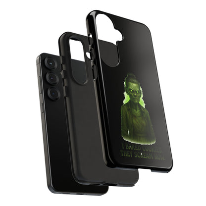Spooky Green Ghost Phone Case — "I Baked Cookies, They Scream Now" Horror iPhone Cover