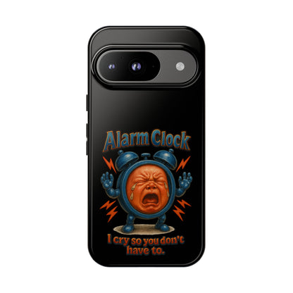 Phone Case — "Alarm Clock: I Cry So You Don't Have To" Funny Retro Baby Alarm Design
