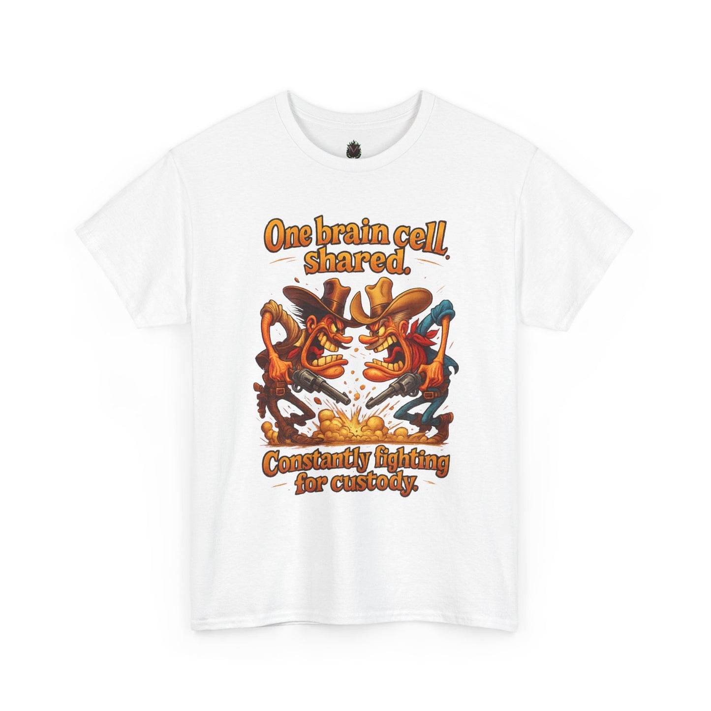 One Brain Cell Shared T-Shirt | Cartoon Dinosaurs Arguing