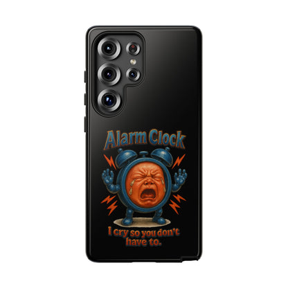 Phone Case — "Alarm Clock: I Cry So You Don't Have To" Funny Retro Baby Alarm Design