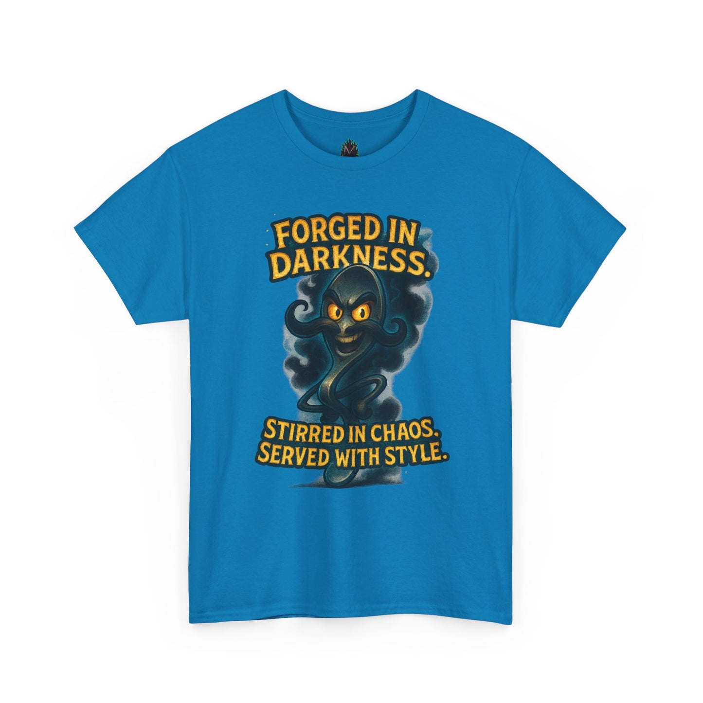 Forged in Darkness cat spirit T-Shirt | Stirred in Chaos illustrated tee