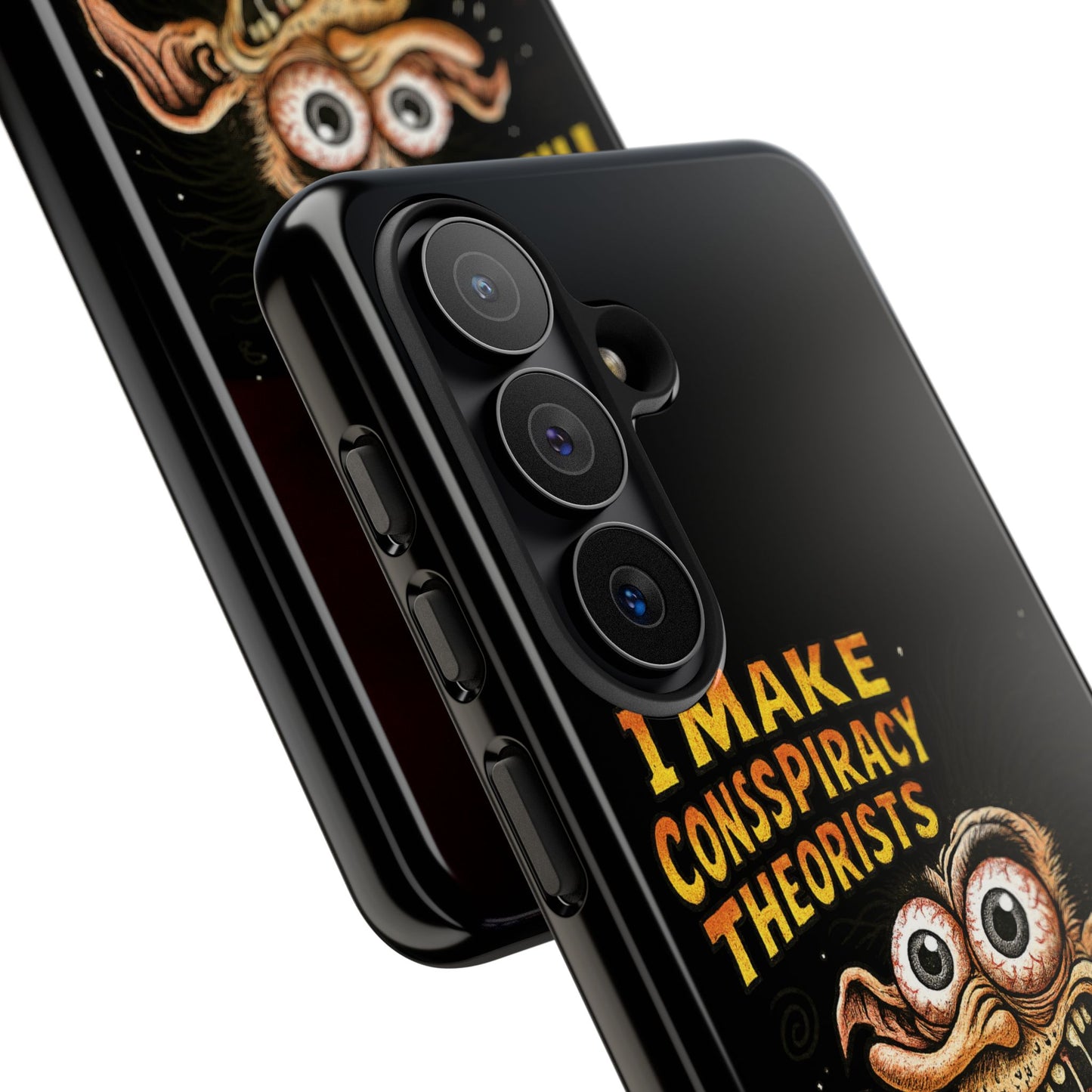 Phone Case — "I Make Conspiracy Theorists Look Lazy" Funny Retro Monster Design