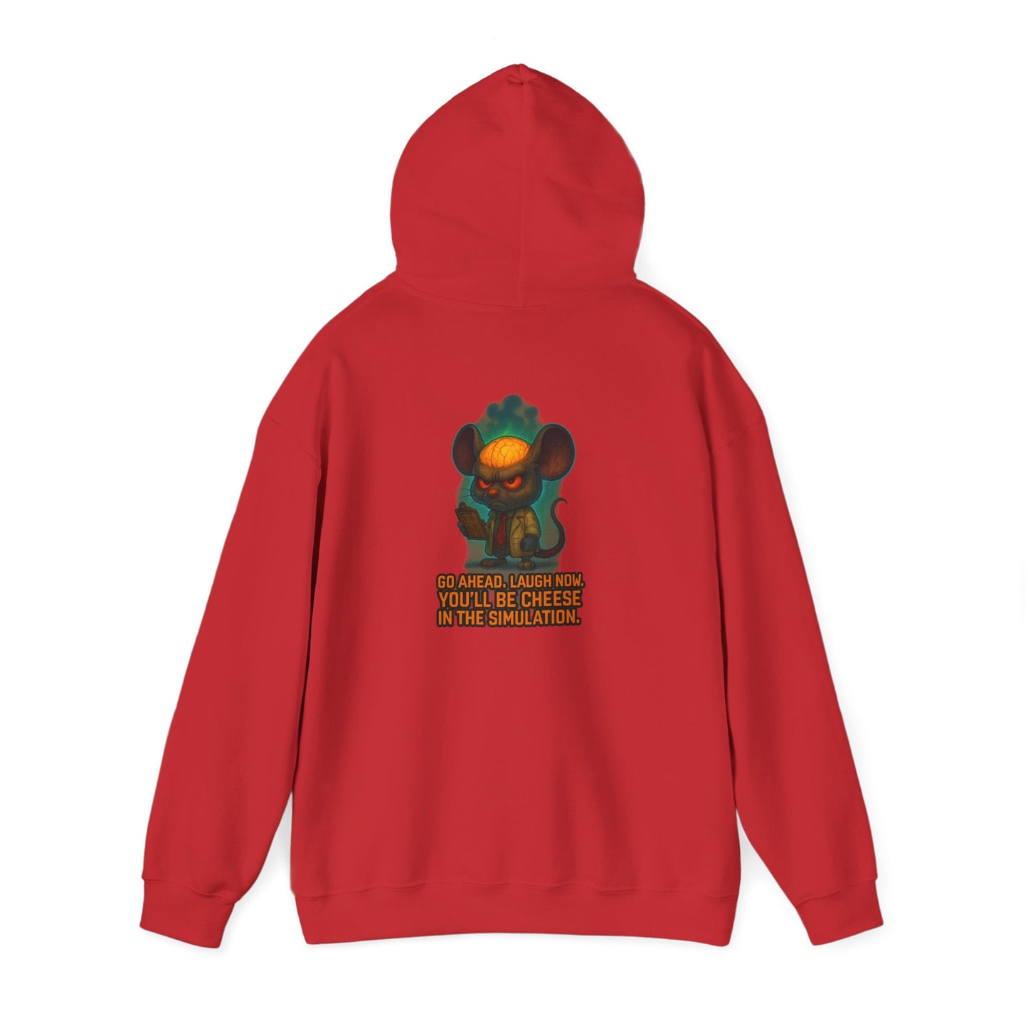 Creepy Mouse Hoodie — "Would Be Cheese in the Dark" Graphic Pullover