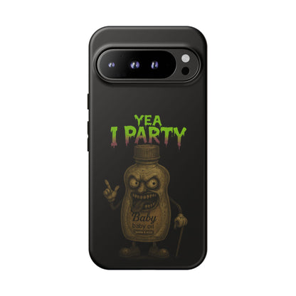 Phone Case — 'Yea I Party' Creepy Baby Bottle Graphic