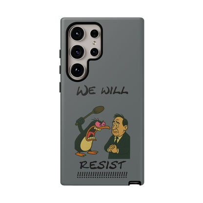 Phone Case - "We Will Resist" Cartoon Protest Design