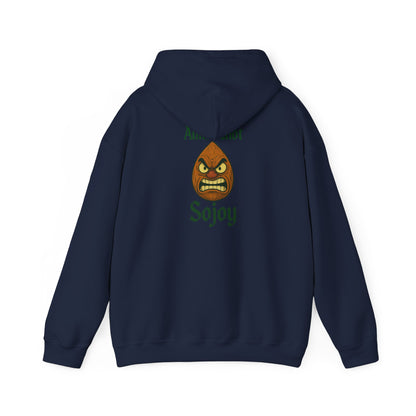 Angry Almond Hoodie - Tropical Humor Graphic Sweatshirt