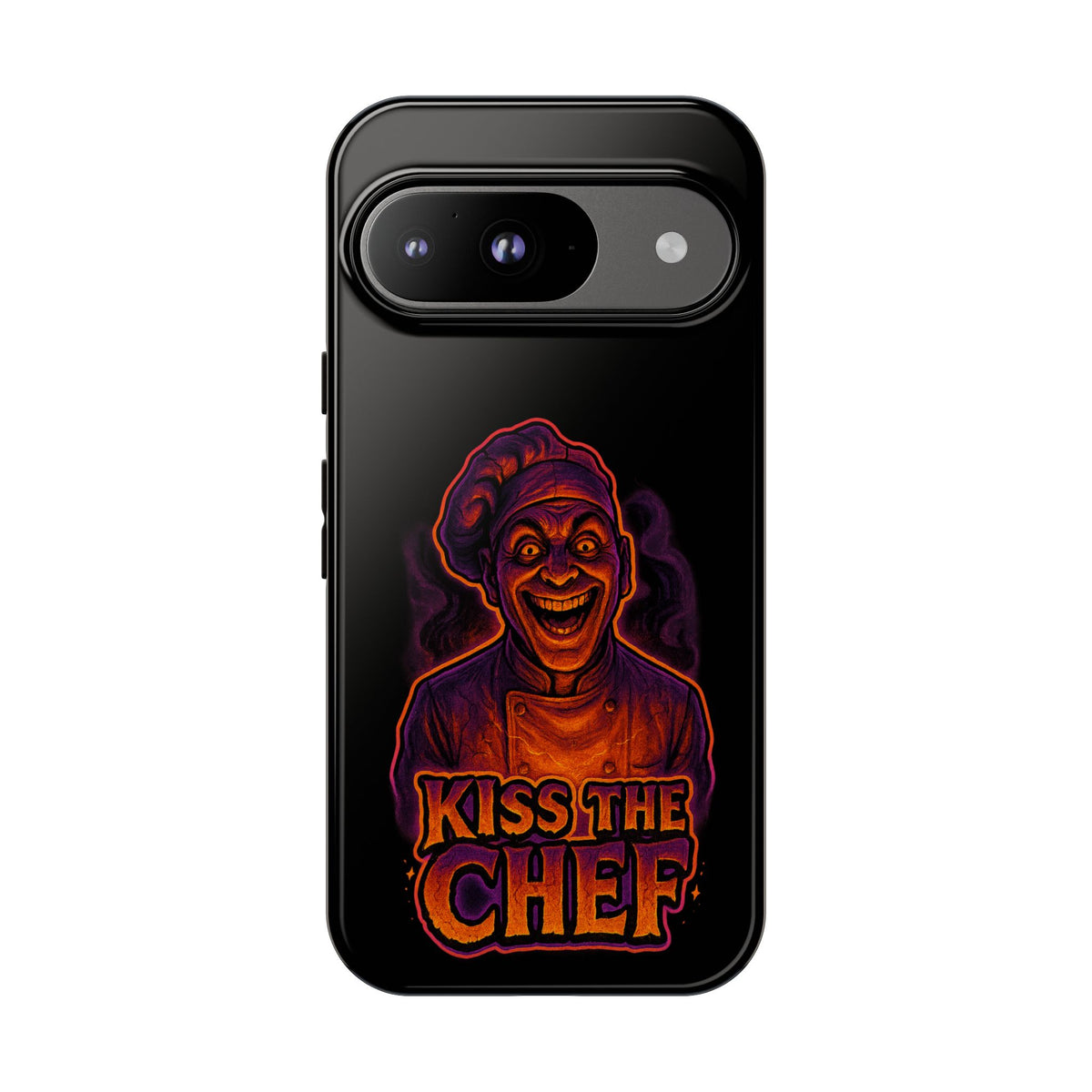 Phone Case — "Kiss the Chef" Neon Horror Chef Design