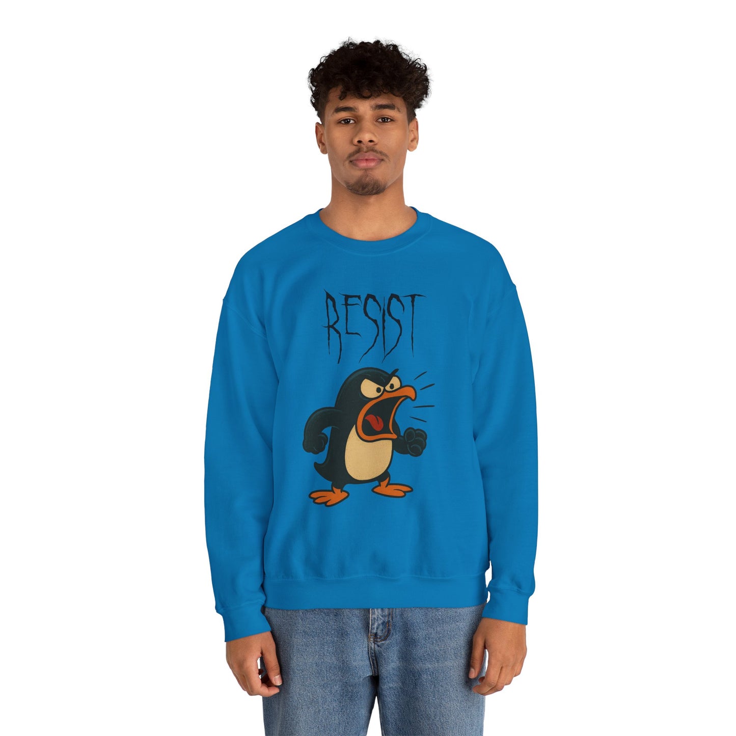 Resist – Angry Penguin Crewneck Sweatshirt