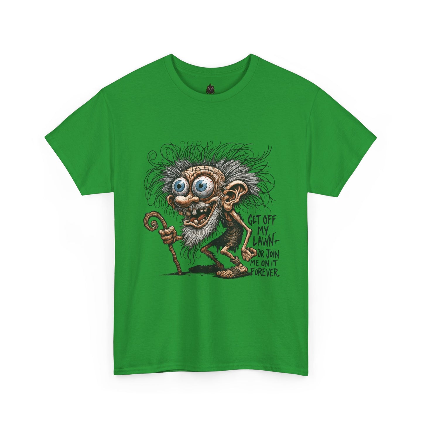 Get Off My Lawn – Creepy Old Man Threat Tee