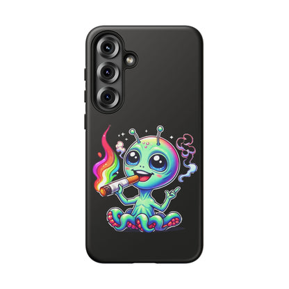 Alien Smoking Rainbow Joint Phone Case — Cute Psychedelic Cannabis iPhone Cover