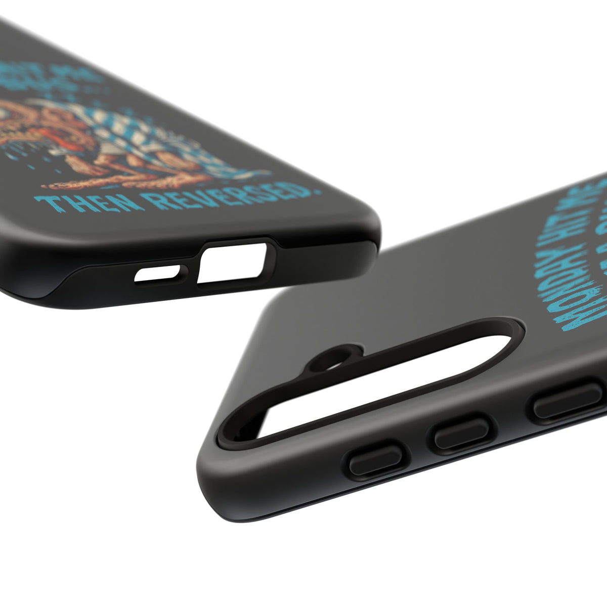 Phone Case — "Monday Hit Me Like a Bus... Then Reversed" Funny Grotesque Zombie Design