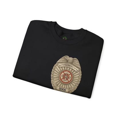 Flames Test Metal Courage Defines the Firefighter Crewneck Sweatshirt