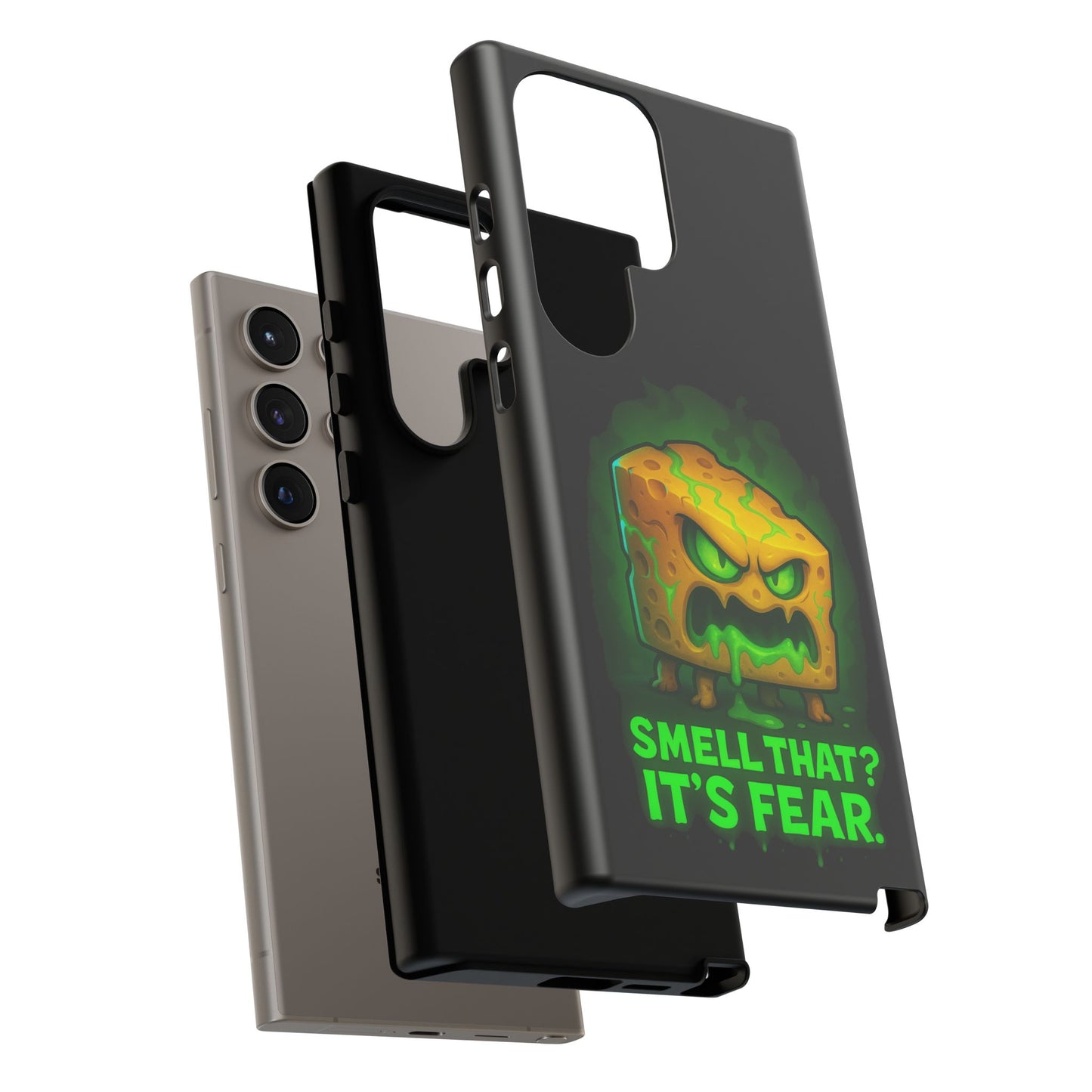 Phone Case — 'Smell That? It's Fear.' Spooky Cheese Monster Protective Case