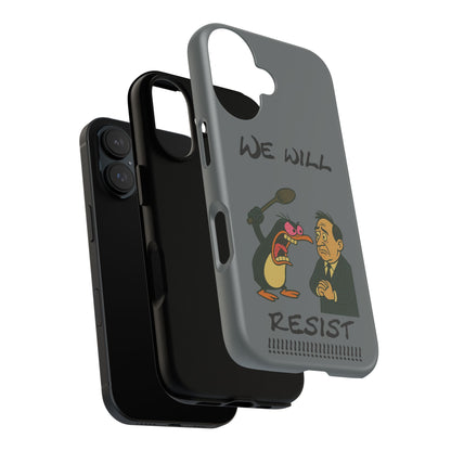 Phone Case - "We Will Resist" Cartoon Protest Design