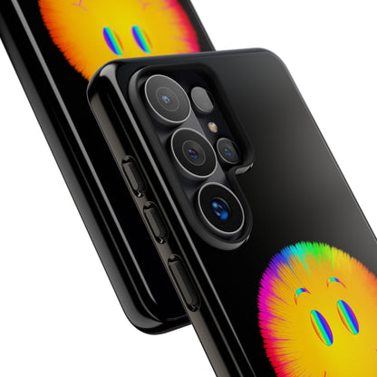 Phone Case — 'Dead Inside, But the Visuals Are Amazing' Rainbow Smiley
