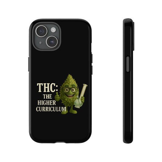THC The Higher Curriculum Phone Case – Funny Cannabis Nug Cartoon iPhone Case