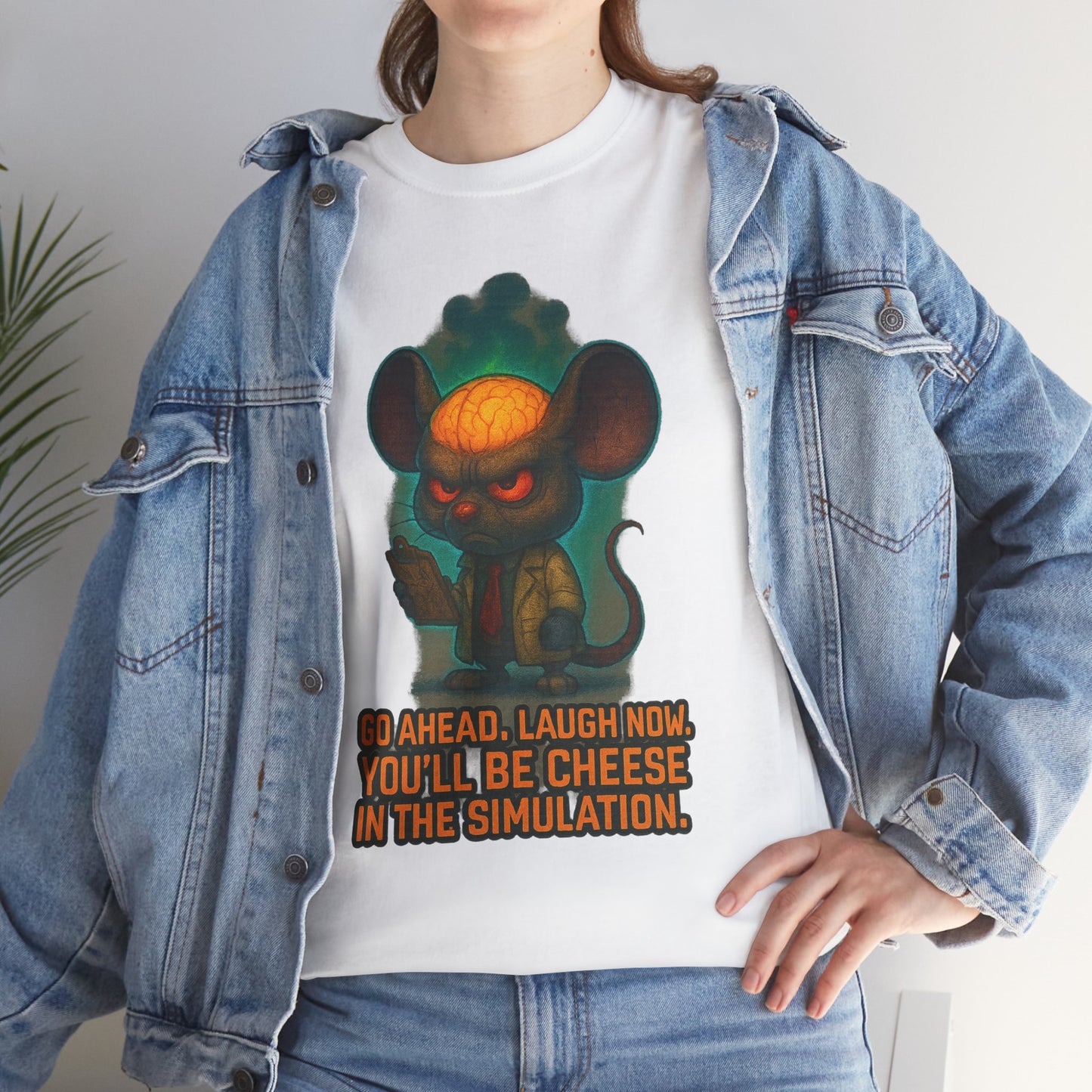 Evil Mouse Illustration Tee | "You'll Be Cheese in the Simulation"
