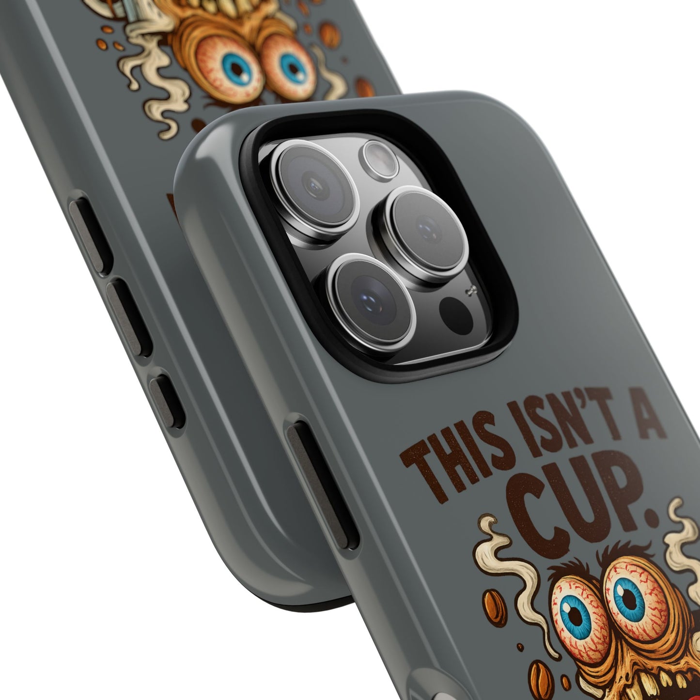 Phone Case — "This Isn't a Cup, It's a Cry for Help" Funny Coffee Monster Design