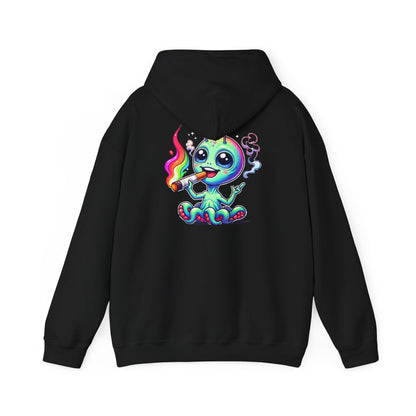 Alien Octopus Hoodie — Cute Rainbow-Smoking Space Creature Sweatshirt