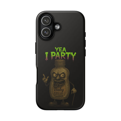 Phone Case — 'Yea I Party' Creepy Baby Bottle Graphic