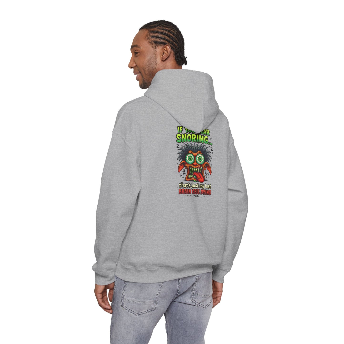 Funny Snoring Monster Hoodie – 'I'm Snoring' Graphic Back Pullover