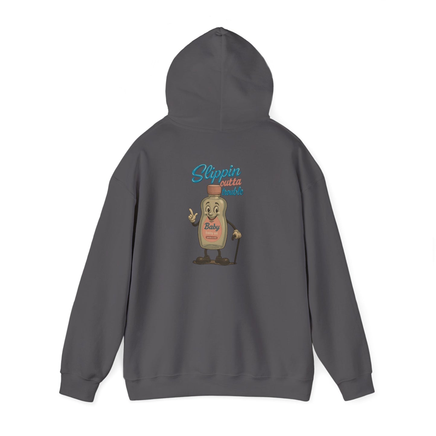 Slippin’ Outta Trouble Hoodie – Blue Script Edition
