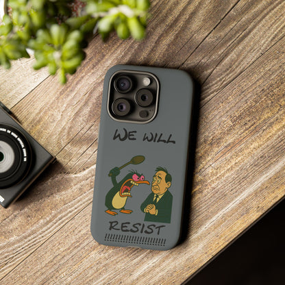 Phone Case - "We Will Resist" Cartoon Protest Design