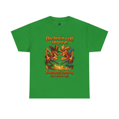One Brain Cell Shared T-Shirt | Cartoon Dinosaurs Arguing