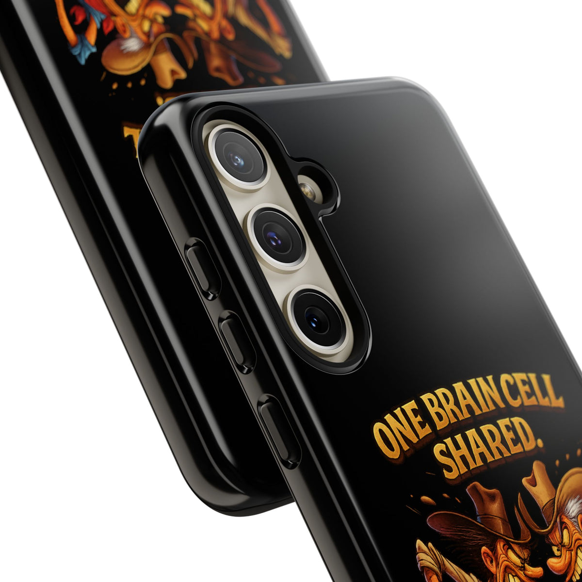 Phone Case — 'One Braincell Shared, Constantly Fighting for Custody' Funny Rivalry Cartoon