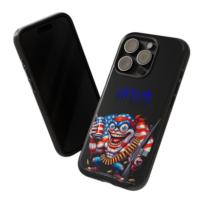 Phone Case — Patriotic 'Merica Clown with Flag, Beer & Rifle