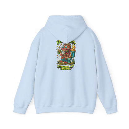 Hoodie — Colorful Retro Monster Graphic “Screams of Regret”