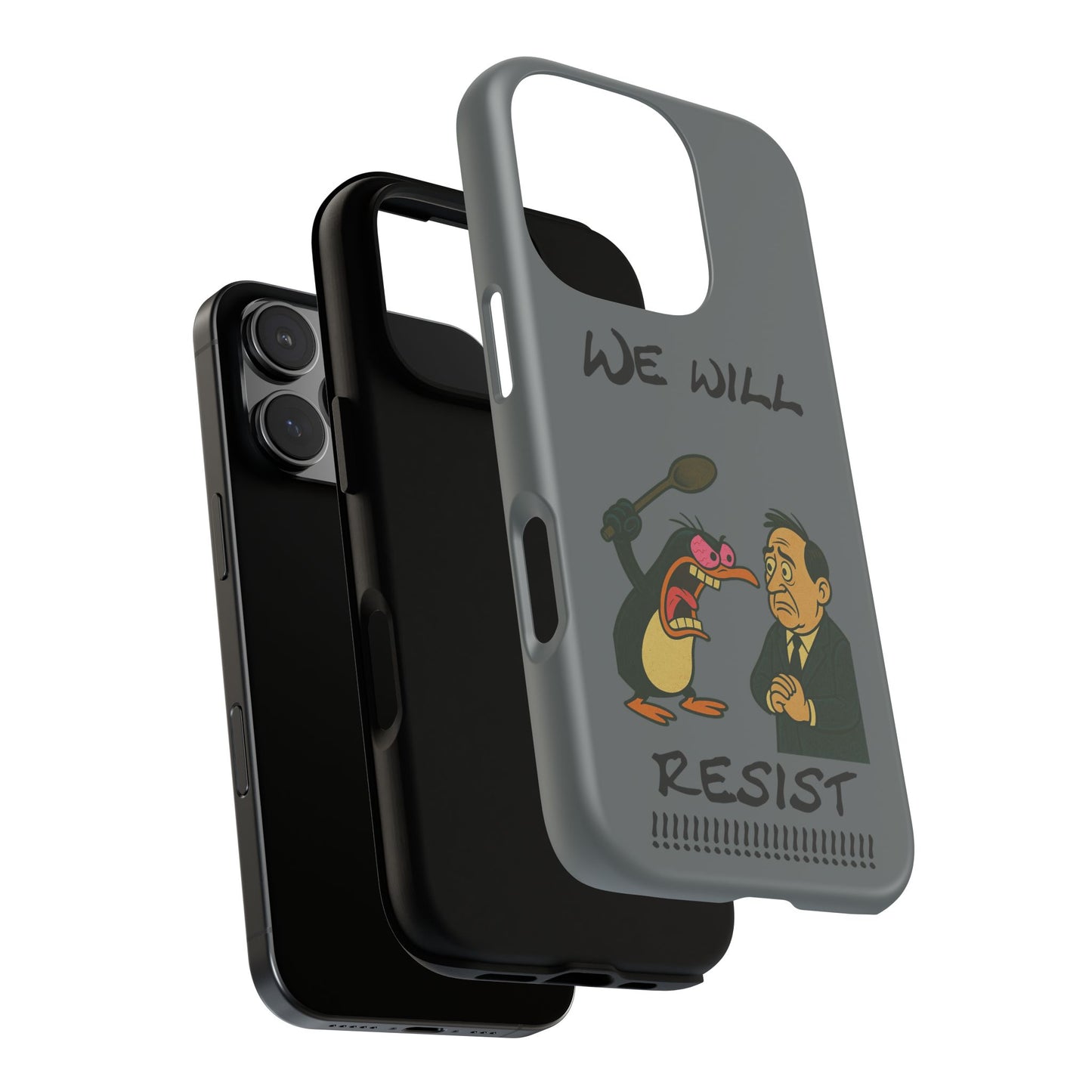 Phone Case - "We Will Resist" Cartoon Protest Design