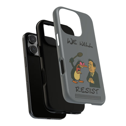 Phone Case - "We Will Resist" Cartoon Protest Design