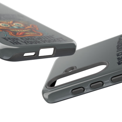 Phone Case — Retro Horror Graphic “The Fluoride’s Working” Shock Art