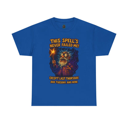 This Spell's Never Failed Me Wizard Tee | Funny Magic Illustration