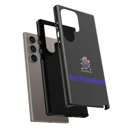 Phone Case — 'Got Protection?' Cute Purple Alien Anti-Shock Protective Cover