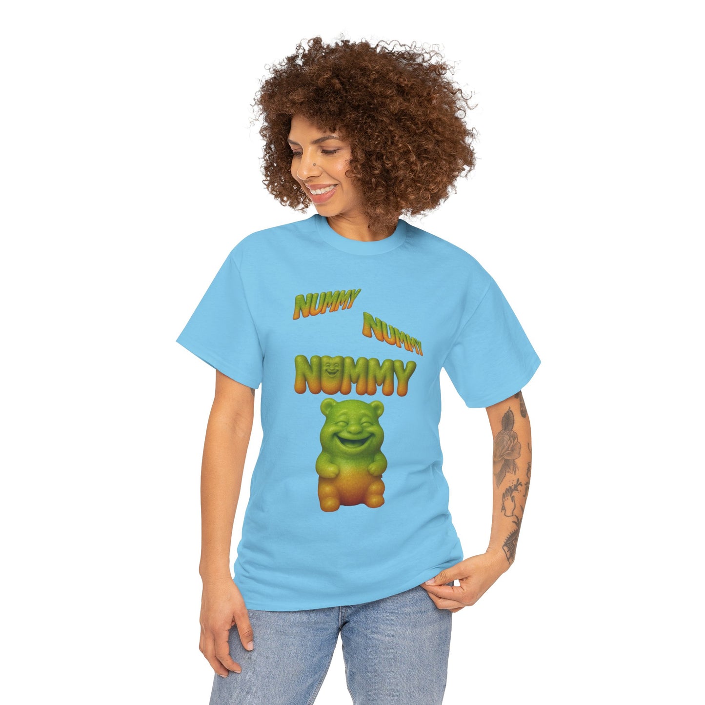 Nummy Gummy Tee — Cute Green Gummy Bear Graphic T-Shirt