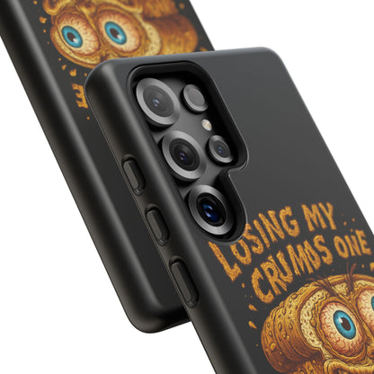 Phone Case — "Losing My Crumbs One Thought at a Time" Funny Retro Bread Illustration