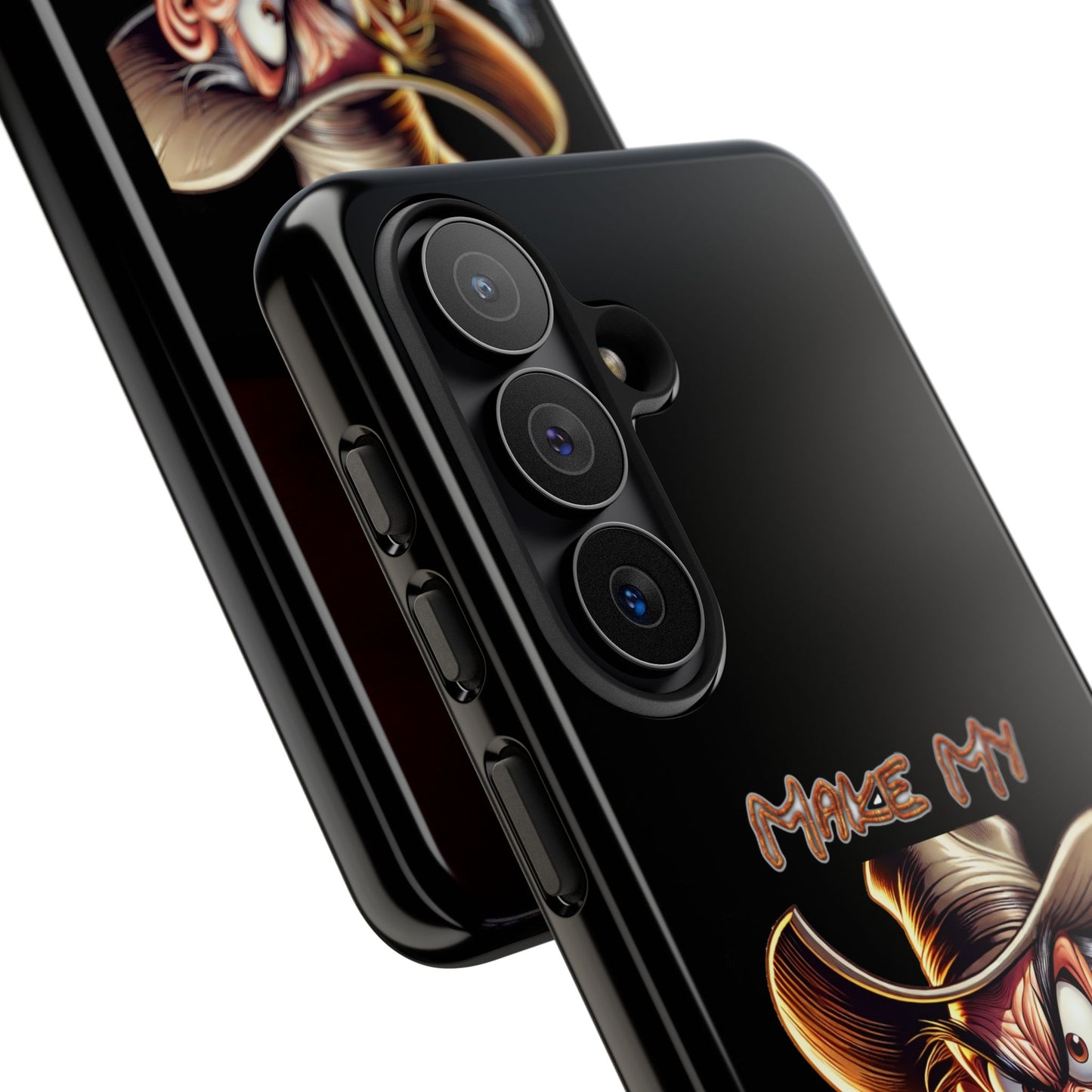 Phone Case - 'Make My Day' Cowboy Revolver Graphic Protective Case